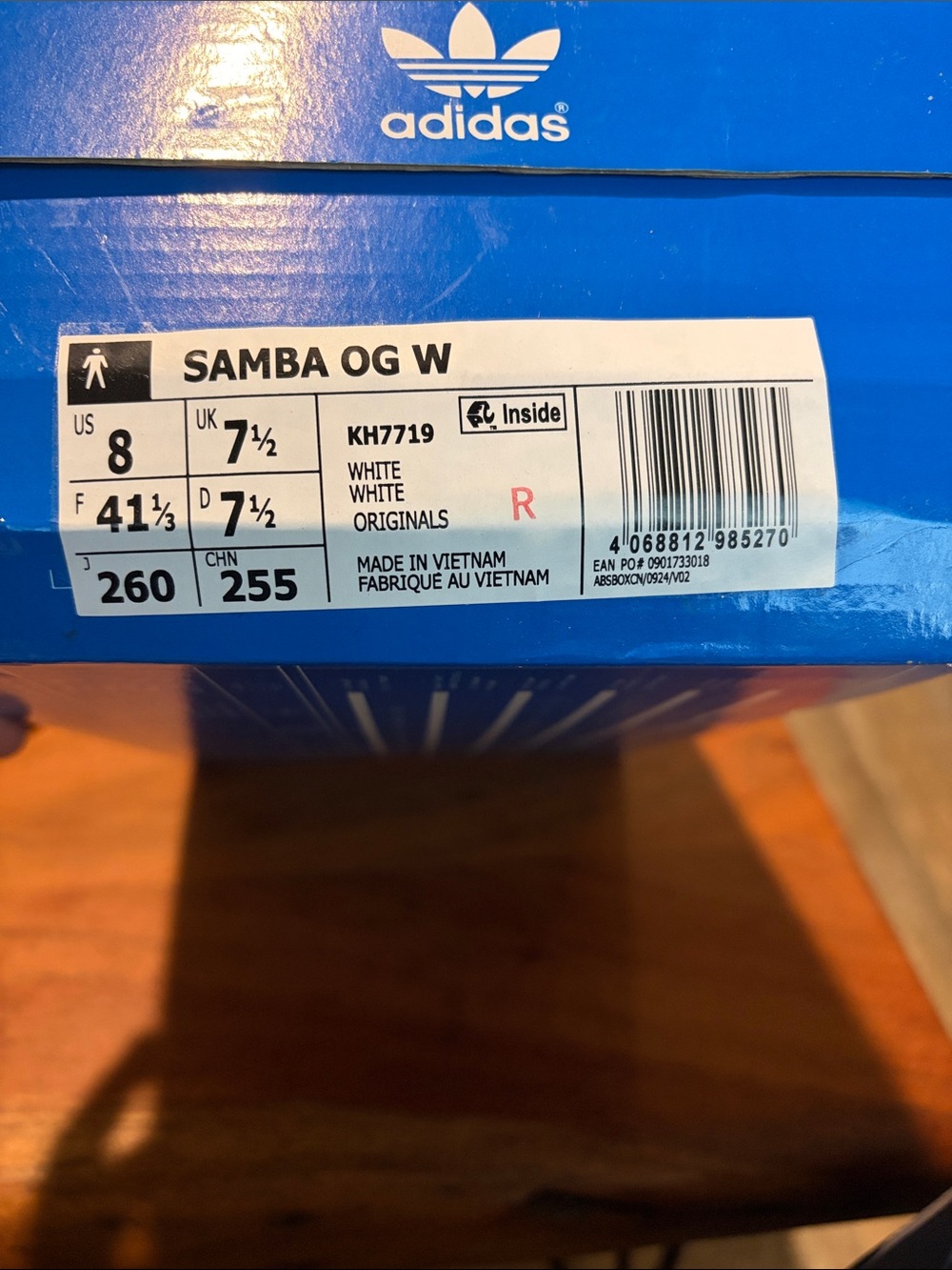adidas Samba OG W Cream Suede & Woven Sneaker - Picture 2 of 5